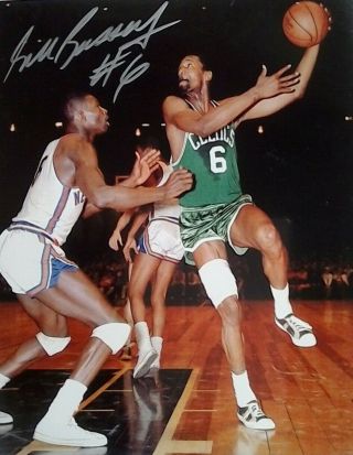 Bill Russell Signed Autographed 8x10 Photo - Boston Celtics - Sky Hook - W/coa
