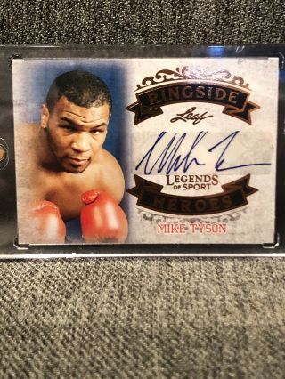 Mike Tyson Leaf Legends Of Sport Ringside Heroes Autograph/auto Card
