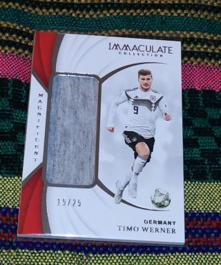 Timo Werner 2018 - 19 Panini Immaculate Soccer Jersey Sp 15/25