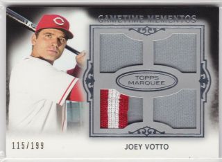 Joey Votto Cincinnati Reds 2011 Topps Marquee Quad Relic Game Jersey Patch /199