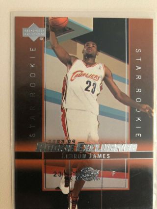 Lebron James 2003 - 2004 Upper Deck Rookie Exclusives 1 L.  A.  Lakers