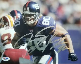 Ny Giants Jeremy Shockey 80 Autographed 8x10 Photo