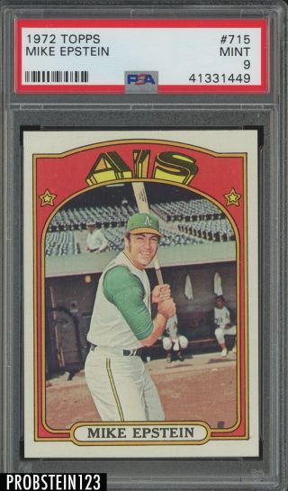 1972 Topps 715 Mike Epstein Oakland A 