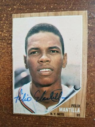 Felix Mantilla 1962 Topps Autographed Baseball Card