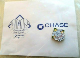July 18,  1999 - Yogi Berra Day - Souvenir Pin - By Chase In Plastic