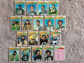 1977 Topps Football Green Bay Packers Team Set & Checklist (18) Ex - Nm