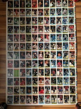 1990 - 91 Opc O - Pee - Chee Complete Set 528 Cards Uncut Sheet Panel