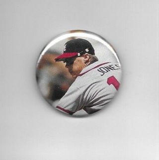 Chipper Jones Atlanta Braves 2018 Baseball Hall Of Fame 2 " Baseball Button 2