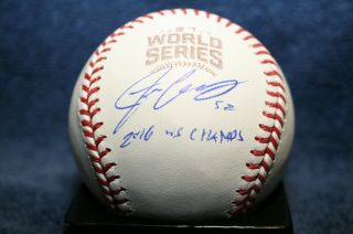 Justin Grimm Autographed Signed 2016 World Series Baseball Cubs " 2016 Ws Champs "