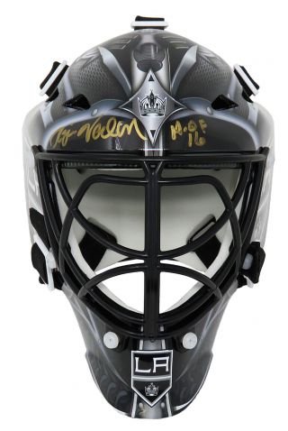 Rogie Vachon Signed Los Angeles Kings Mini Hockey Goalie Mask W/hof 