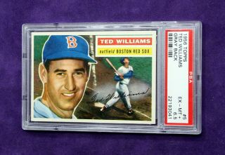 1956 Topps Ted Williams Card 5 (gb) Psa 6.  5 (ex/mt, ) Card