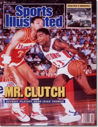 May 18,  1987 Isiah Thomas Detroit Pistons Doc Rivers Hawks Sports Illustrated