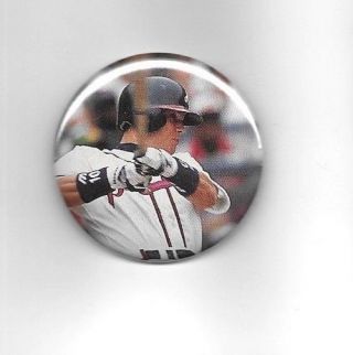 Chipper Jones Atlanta Braves 2018 Baseball Hall Of Fame 2 " Baseball Button