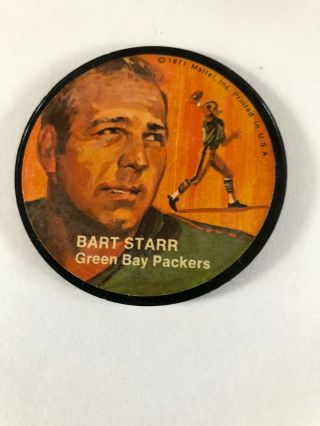 Bart Starr Green Bay Packers 1971 Mattel Instant Replay Disc Vintage
