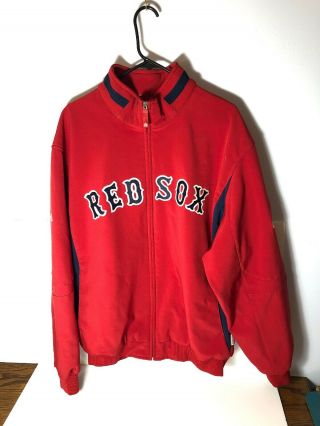 Boston Red Sox Majestic Therma Base Dugout Jacket Red Navy 2xl Xxl
