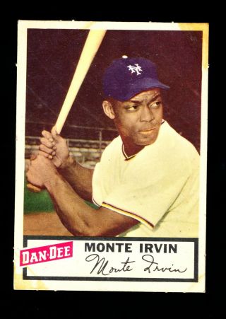 1954 Dan Dee Potato Chip Baseball Card - Monte Irvin York Giants