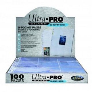 100 Ultra Pro Silver Series 9 Pocket Pages Factory