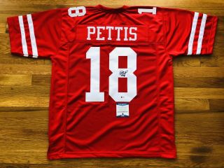 49ers Dante Pettis Signed Custom Jersey Beckett Bas F80749