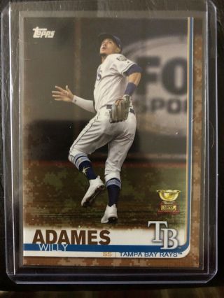 2019 Topps Series 2 Willy Adames Memorial Day Camo Parallel D /25
