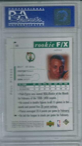 1998 - 99 Upper Deck SP Authentic Rookie RC PSA 9 Paul PIERCE Boston Celtics 2
