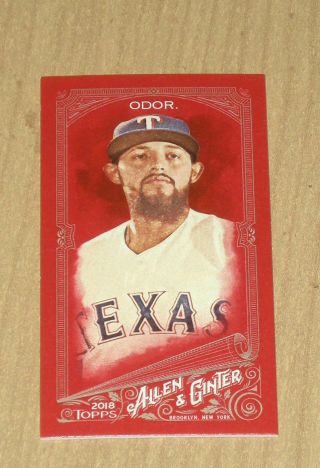 2018 Topps Allen Ginter X Red Mini Parallel Rougned Odor 171 5/5