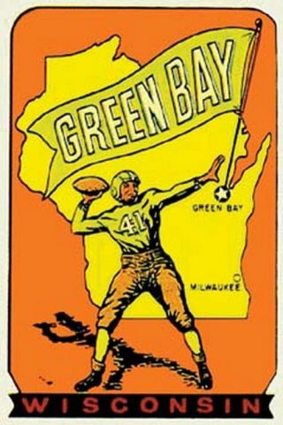 Green Bay Packers Nfl Football Vintage Looking 1960 