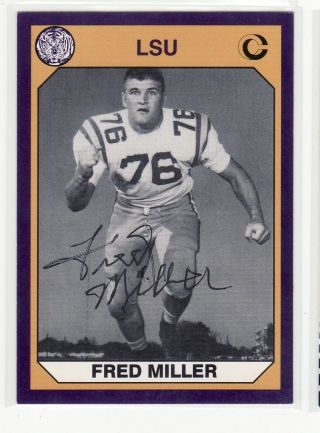Fred Miller Lsu University Autographed Card