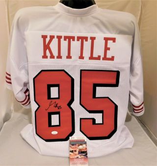 George Kittle Signed / Autographed 49ers White Custom Jersey Jsa Witness