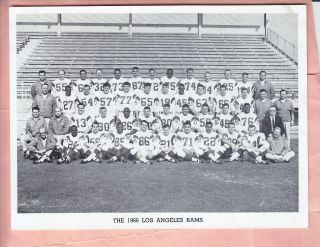 1966 Los Angeles Rams 5.  25 X 7 Team Issued Team Photo Em