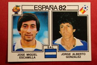 Panini Espana 82 World Cup N.  225 El Salvador With Back