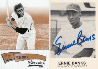 Ernie Banks 2014 Panini Chicago Cubs Hof All - Star Shortstop Card With Extra