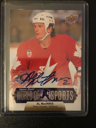 2011 Upper Deck World Of Sports Al Macinnis Autograph Team Canada