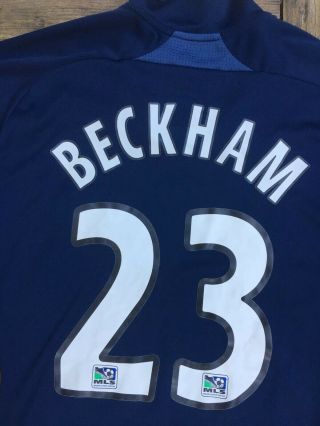 QUALITY Adidas LA Galaxy MLS David Beckham 23 Jersey Shirt Sz Youth XL Clima360 2