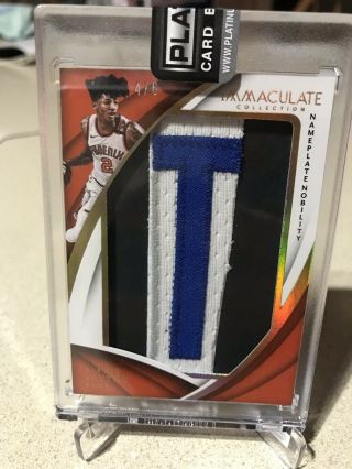 2017 - 18 Immaculate Nameplate Nobility Elfrid Payton 4/6 Suns Patch “t”