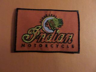 Vintage Indian Motorcycle Iron On Patch Embroidered Collectible 2 - 3/8 X 4 - 1/2