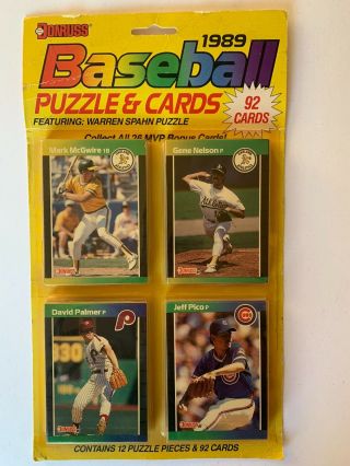 1989 Donruss Baseball Cello 4 - Pack With Mark Mcguire On Top - 92 Card Pack