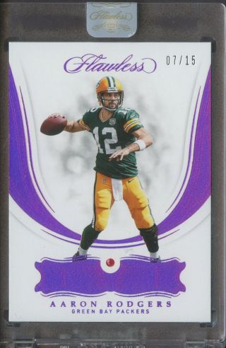 2018 Panini Flawless Ruby Aaron Rodgers Green Bay Packers 7/15