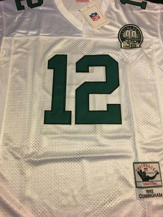 Randall Cunningham All - Stitched Philadelphia Eagles ThrowBack Jersey Size 52 4