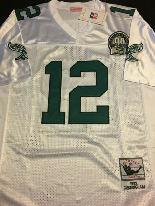 Randall Cunningham All - Stitched Philadelphia Eagles ThrowBack Jersey Size 52 6