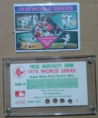 1975 World Series Ticket Stub Pass All Boston Red Sox Home Games Vs Reds