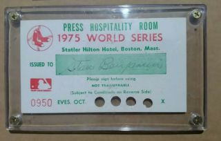 1975 World Series Ticket Stub PASS All Boston Red Sox Home Games vs Reds 2
