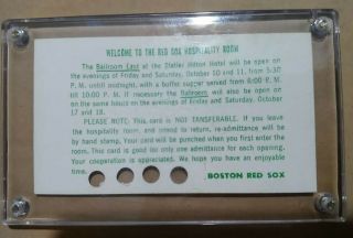 1975 World Series Ticket Stub PASS All Boston Red Sox Home Games vs Reds 4