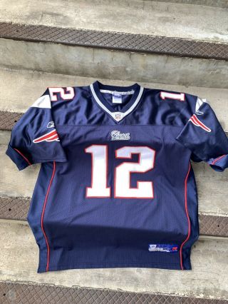 Reebok Nfl England Patriots Football Tom Brady Authentic On Field Jersey