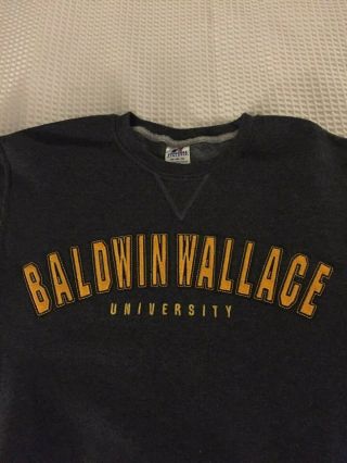Baldwin Wallace Yellow Jackets Crew Sweatshirt (m) Pre - Owned By Russell