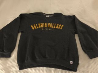 Baldwin Wallace Yellow Jackets Crew Sweatshirt (M) Pre - owned by Russell 2