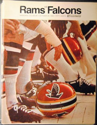 1968 Atlanta Falcons Vs Los Angeles Rams Football Program - Roman Gabriel