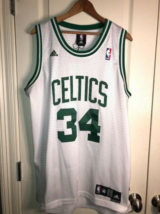 Nba Adidas Boston Celtics Paul Pierce 34 Basketball Sewn Stitch Jersey,  Mens M
