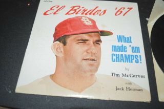 EL Birdos 1967 Tim McCarver St.  Louis Cardinals World Series Record LP Champs 2