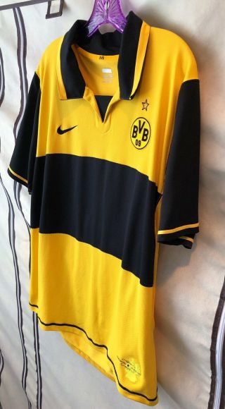 Borussia Dortmund 2007 Home Soccer Jersey Large Nike BVB 5