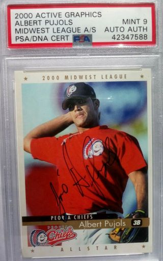 Psa Albert Pujols 2000 Midwest League All Star Signed " Jose A.  Pujols " Full Name